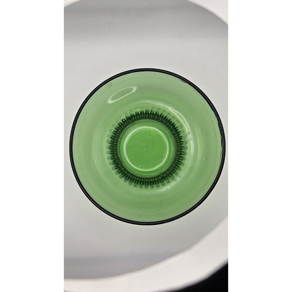 A.L. Randall Co. 1960s Green Candy Bowl with Ribbed Collar Base - Picture 3 of 8